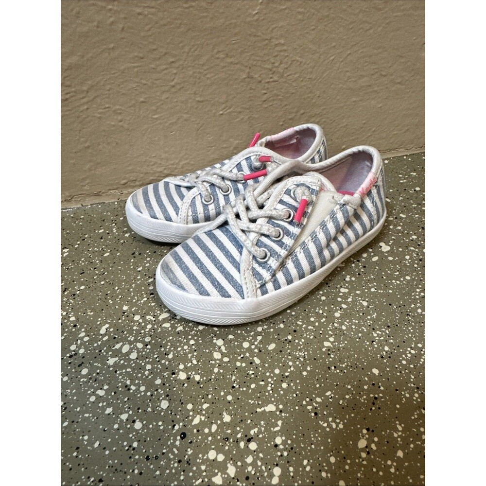 Keds Toddler Girl  Kickstart‎ Seasonal Toe Cap Jr. Sneaker Size 6M White Blue